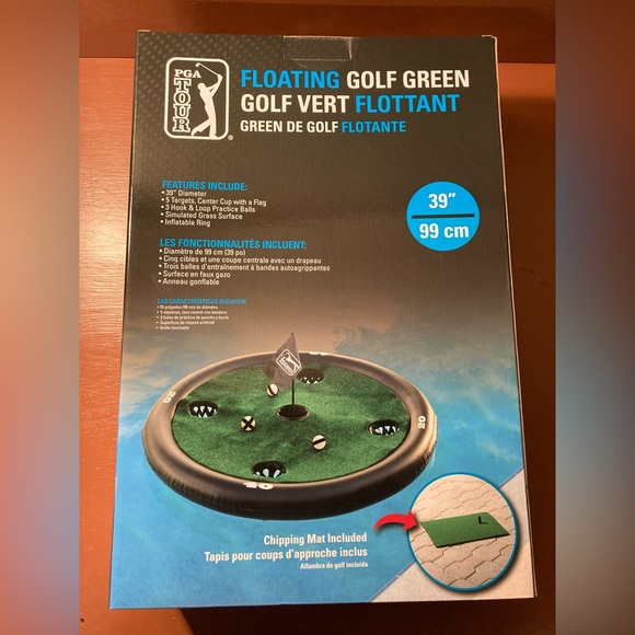 PGA Tour Floating Golf Green Pool Backyard Swimming Floating Golf Game Set 39in - Picture 1 of 6